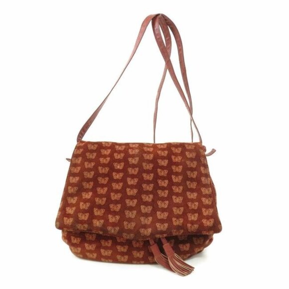 Bottega Veneta Vintage Drawstring Top w Envelope Embossed Orange Butterfly Flap - Picture 1 of 11